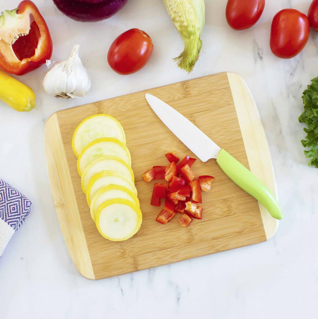 2-Tone Cutting Board 11" x 8-3/4" | Bamboo | Customizable