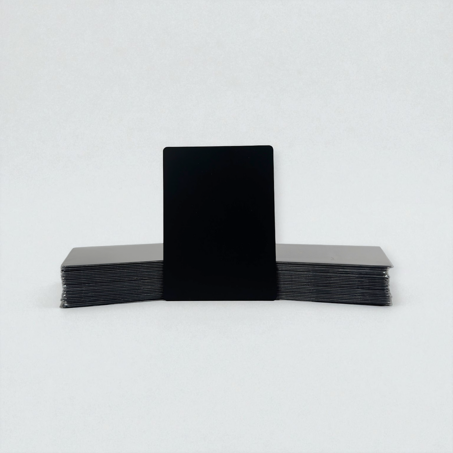 Black Stainless Steel Player Cards | Metal Blanks 88mm x 64mm
