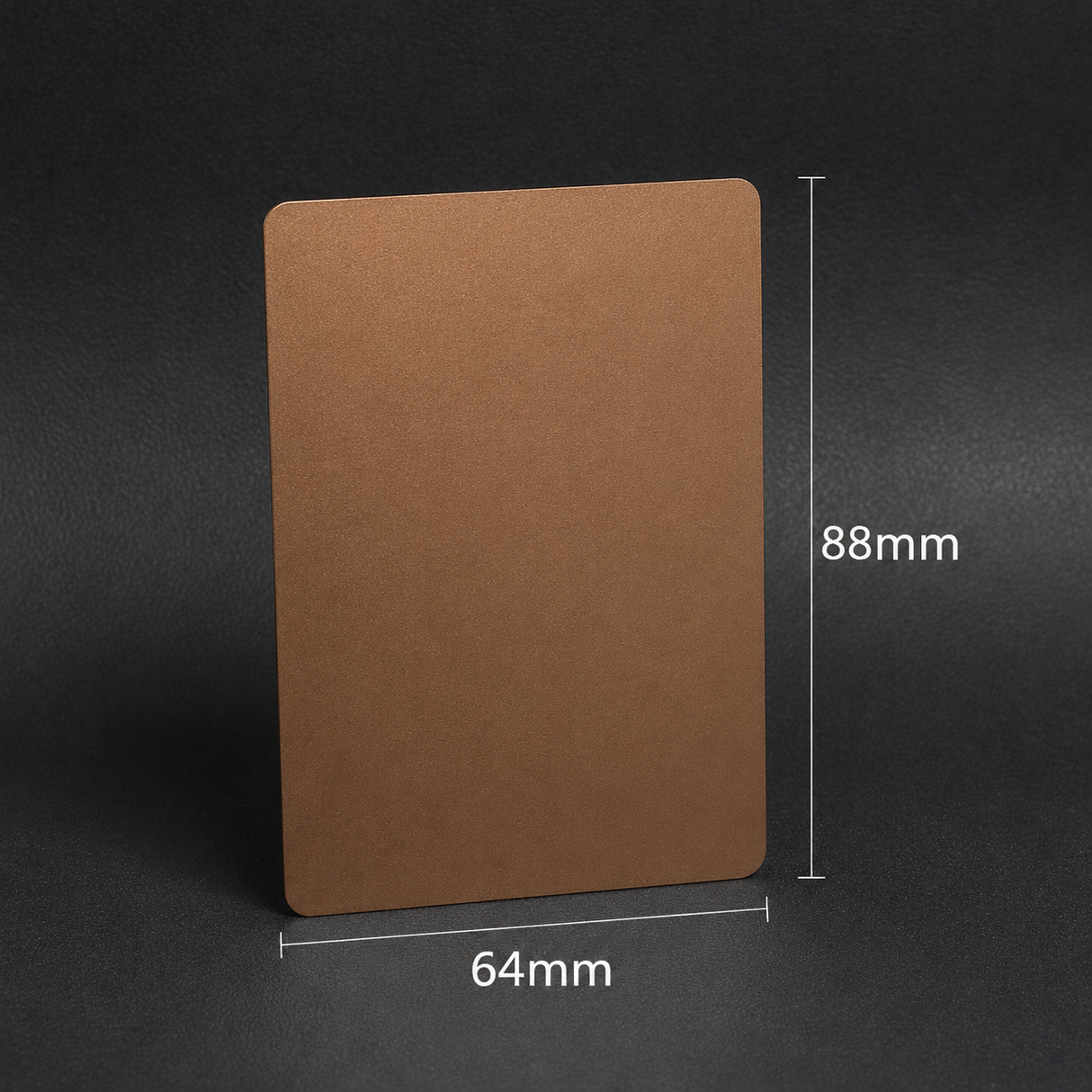 Bronzed Copper Stainless Steel Metal Playing Card Blanks | 88×64×.5mm