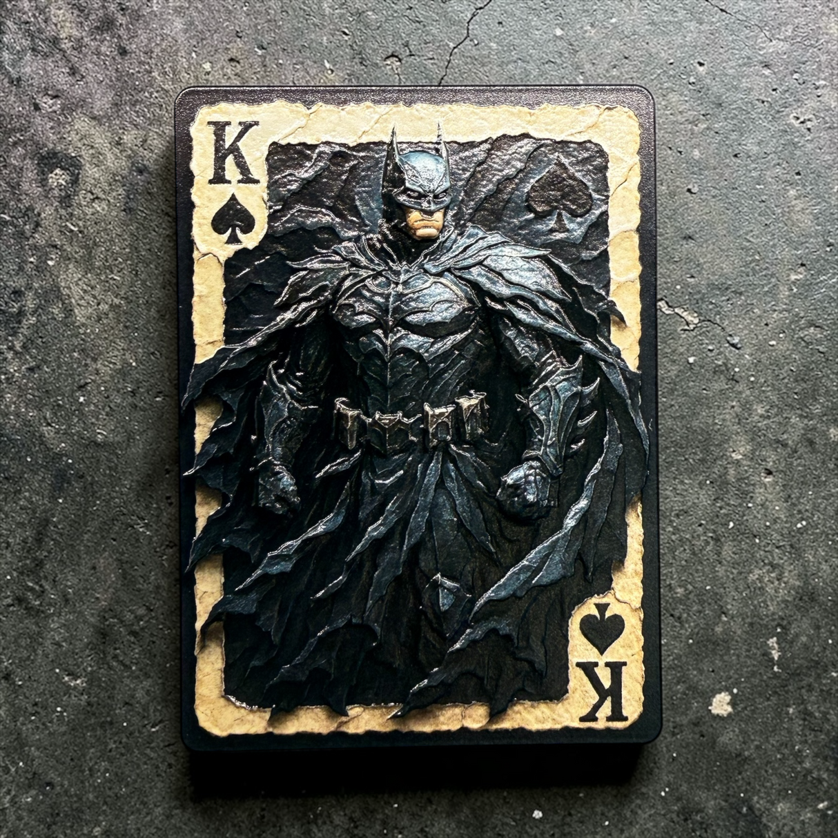 3D Batman Inspired Metal Collector Card | 88×64mm Stainless Steel