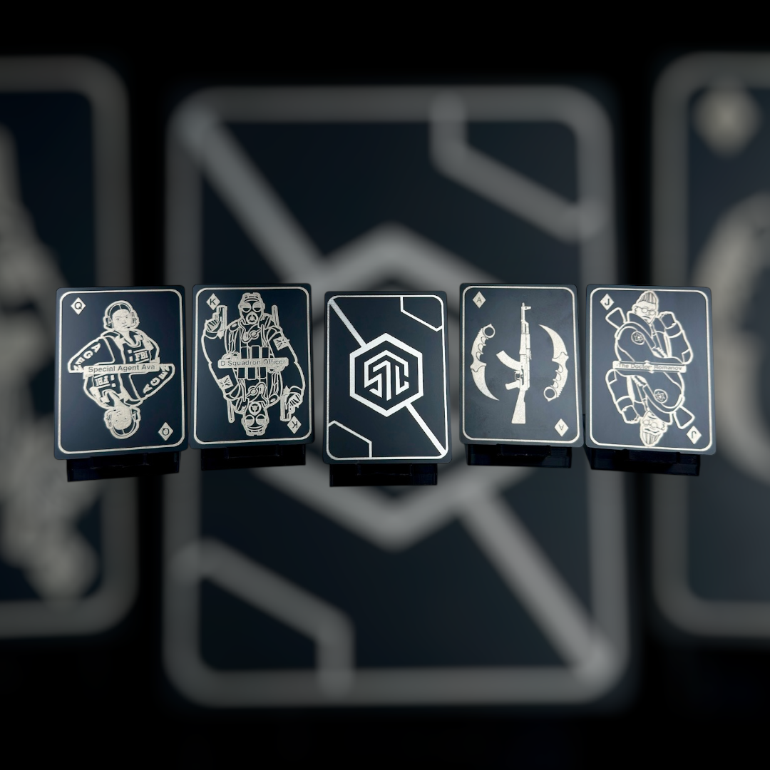 Counter-Strike Inspired Set | Thick Black/SS | Face Card Set