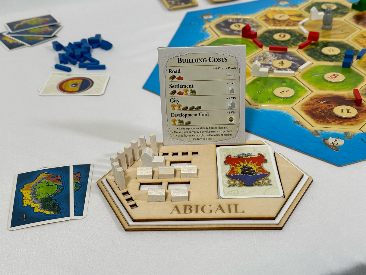 Personalized Catan Game Piece Holders | Premium Table Ready Organizer Trays