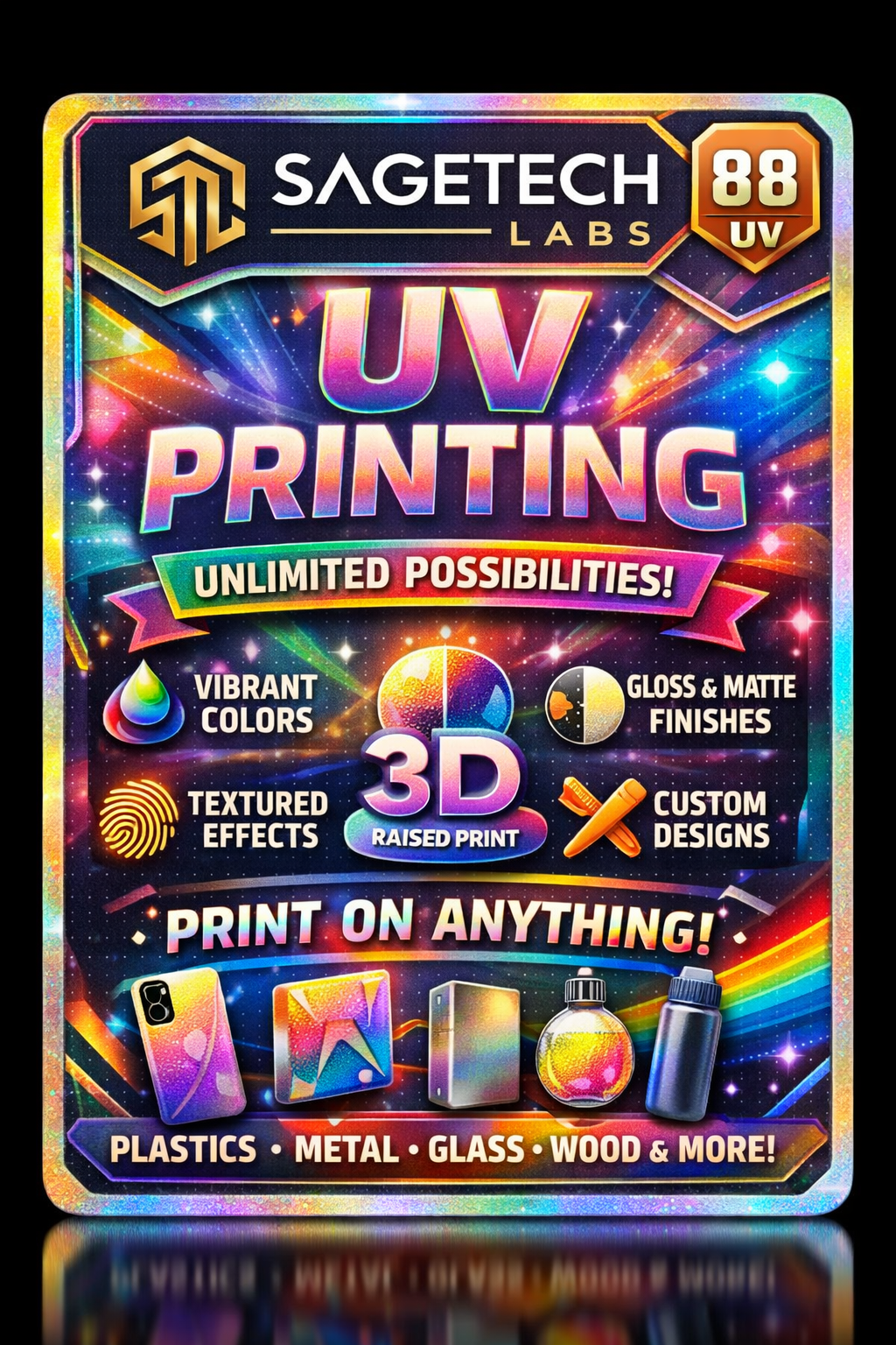 Color Custom Playing Cards | Black/SS | Thick Player Cards