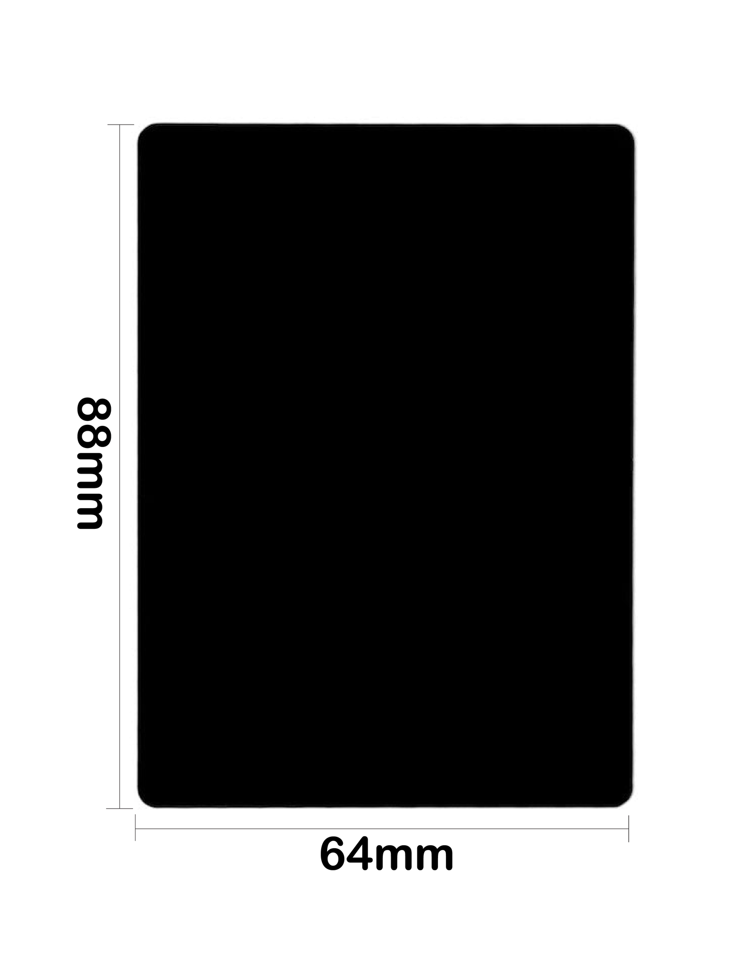 Black Stainless Steel Player Cards | Metal Blanks 88mm x 64mm