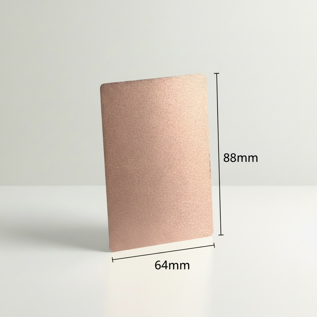 Rose Gold Stainless Steel Metal Cards | Playing Card Blanks | 88×64×.5mm