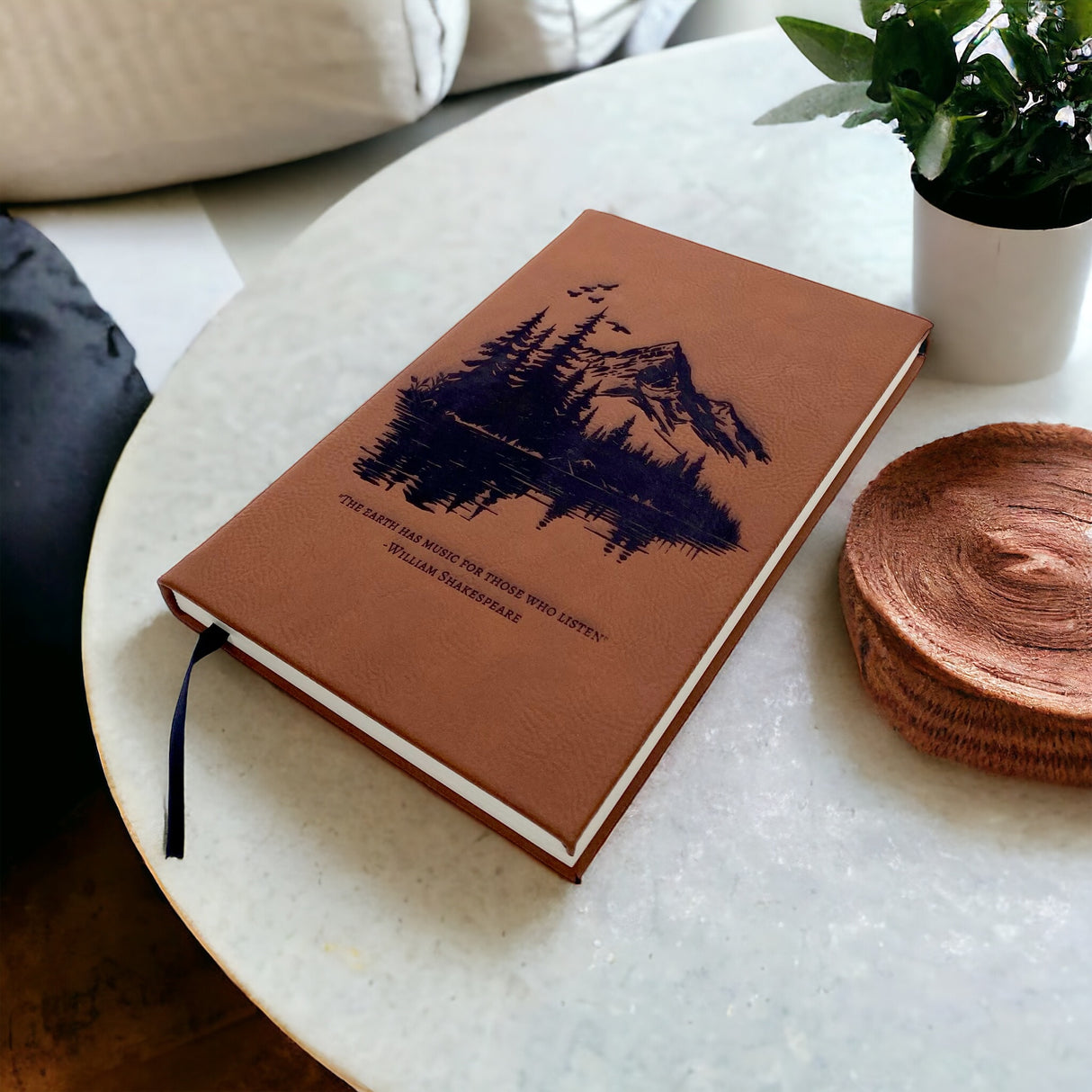 Leather Journal with Lined Notepad | Customizable