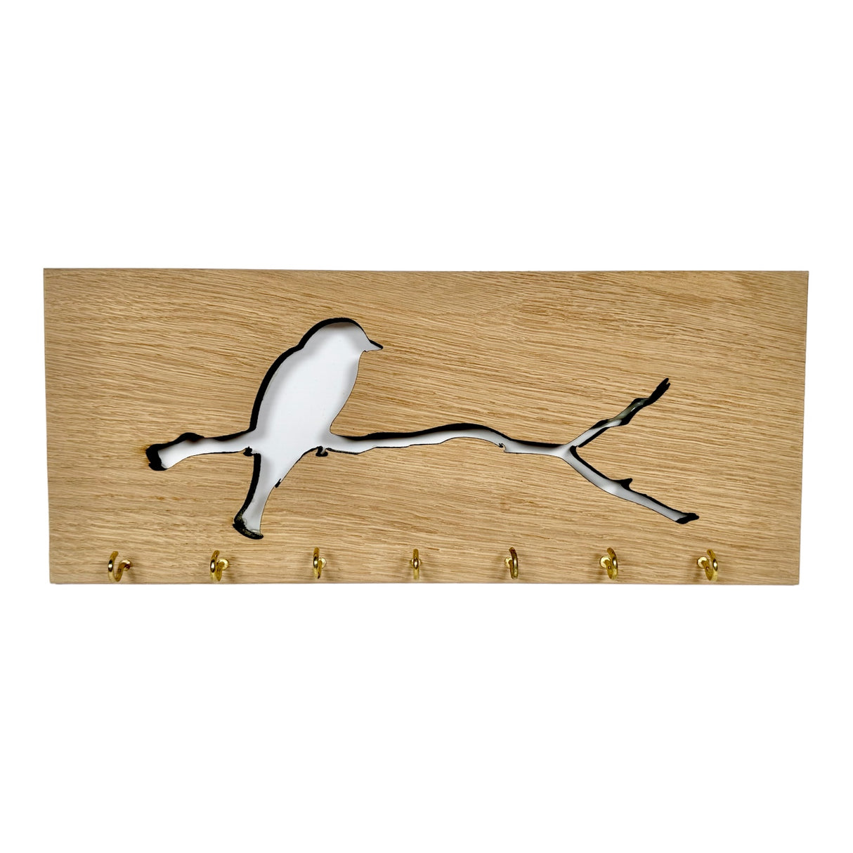 Oak Key Holder with Laser Cut Designs