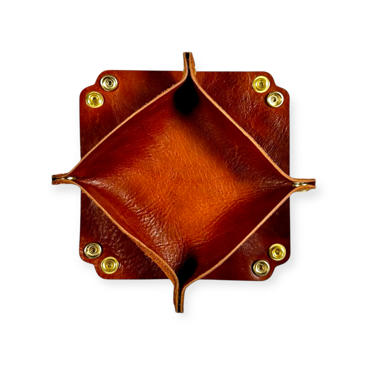 4x4 Top Grain Leather Dice/Valet Tray