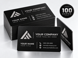 Custom Matte Black Metal Business Cards | Stainless Steel 0.8mm Core