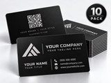 Custom Matte Black Metal Business Cards | Stainless Steel 0.8mm Core