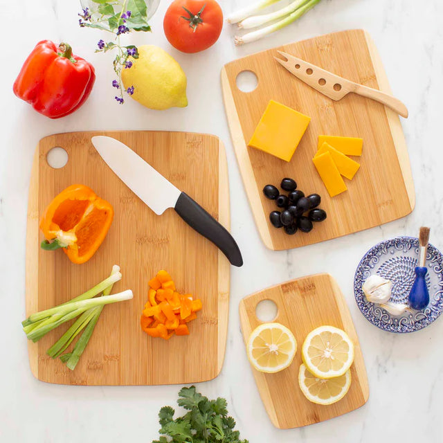 3-Piece 2-Tone Cutting Board Set | Bamboo