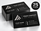 Custom Matte Black Metal Business Cards | Stainless Steel 0.8mm Core