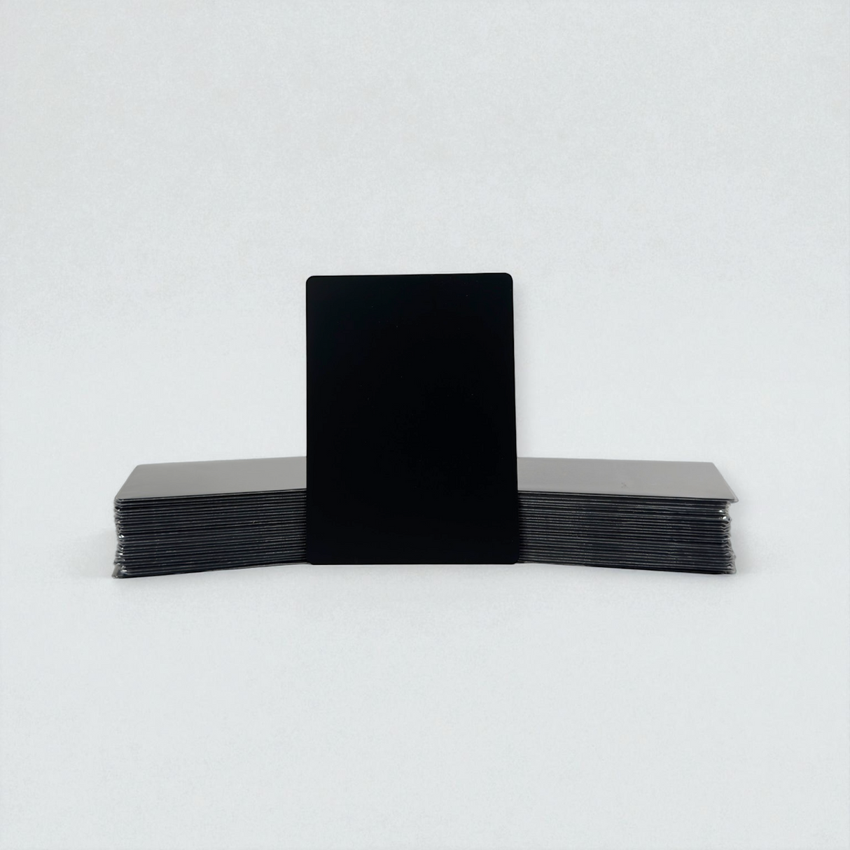 Black Stainless Steel Player Cards | Metal Blanks 88mm x 64mm