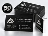 Custom Matte Black Metal Business Cards | Stainless Steel 0.8mm Core