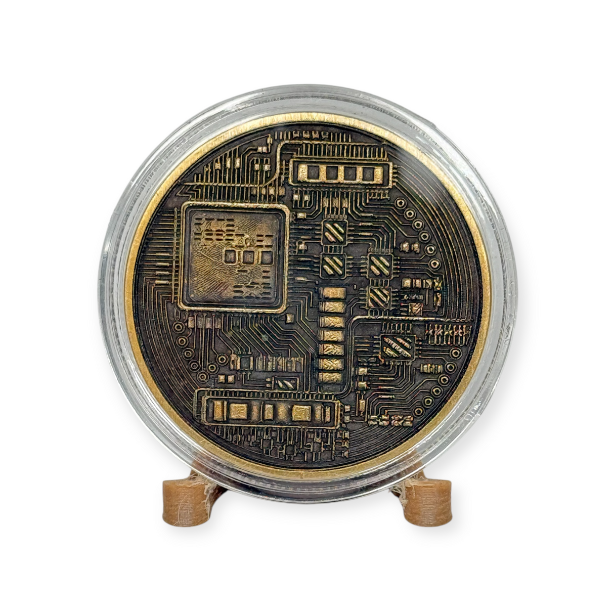 Bitcoin Solid Brass Coin