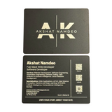 Black Stainless Steel Player Cards | Thick Player Cards