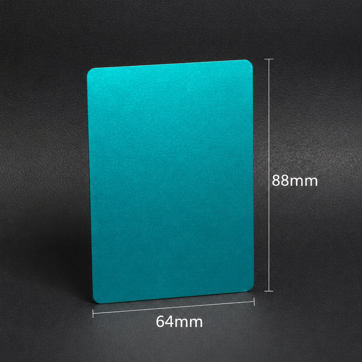 Glacial Teal Stainless Steel Metal Playing Card Blanks | 88×64×.5mm