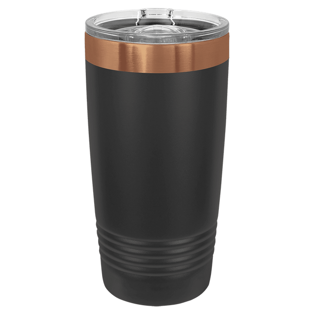 20oz Ringneck Tumbler | Black/Rose Gold | Customizable