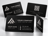 Custom Matte Black Metal Business Cards | Stainless Steel 0.8mm Core