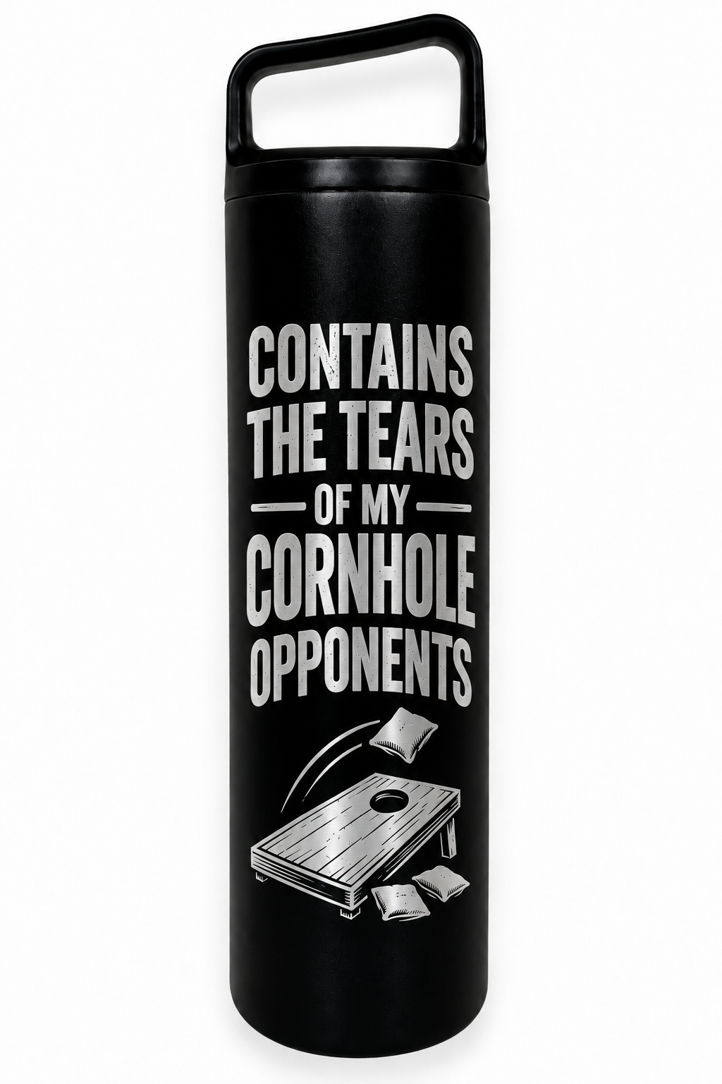 Cornhole 20oz Water Bottle | Contains the Tears of My Opponents