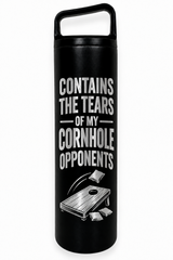 Cornhole 20oz Water Bottle | Contains the Tears of My Opponents