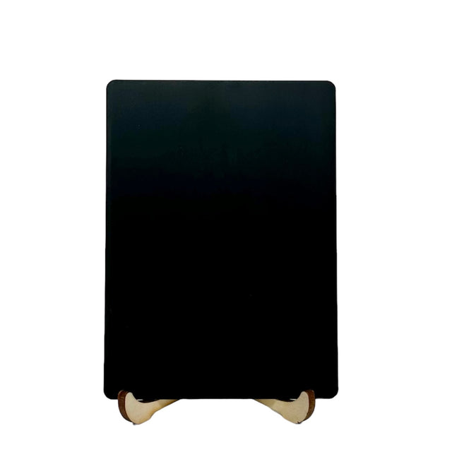 Black Stainless Steel Player Cards | Metal Blanks 88mm x 64mm