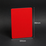 Ember Red Stainless Steel Metal Card Blanks | 88×64×0.5mm