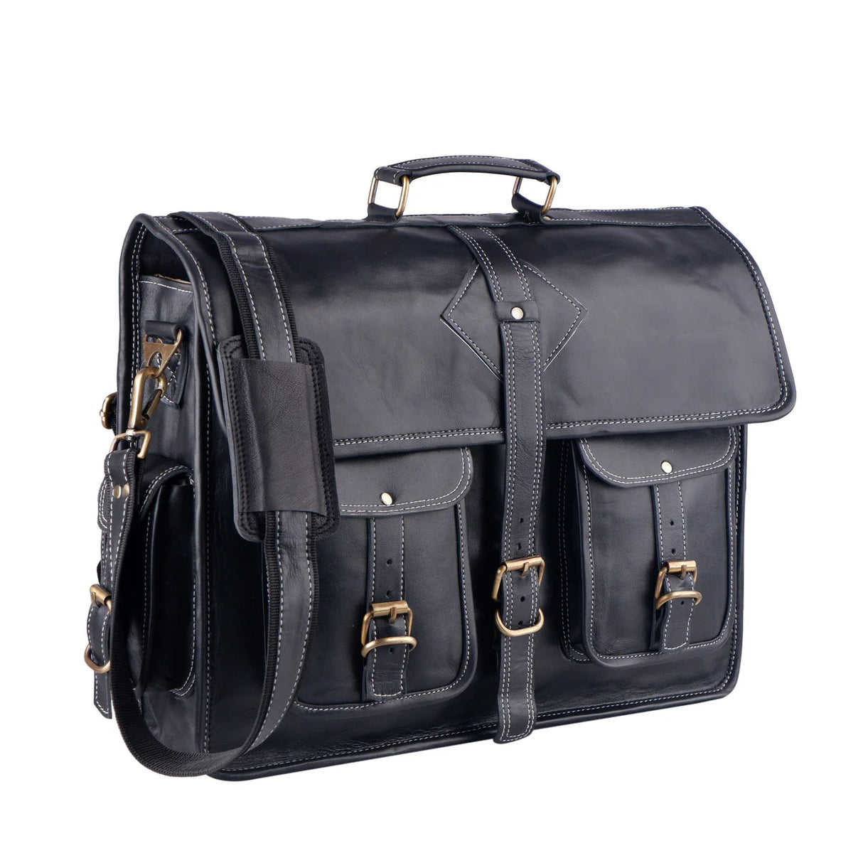 Onyx Retro | Leather Messenger Bag