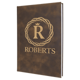 Large Leather Journal | 7"x 9 3/4" | Customizable