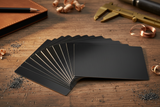 Stainless Steel / Matt Black UV Ready Metal Cards | 88×64×0.8mm (Blanks)