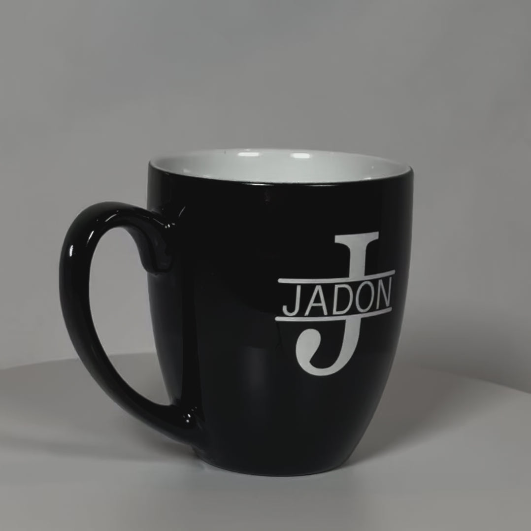 16oz Black Ceramic Mug | Customizable