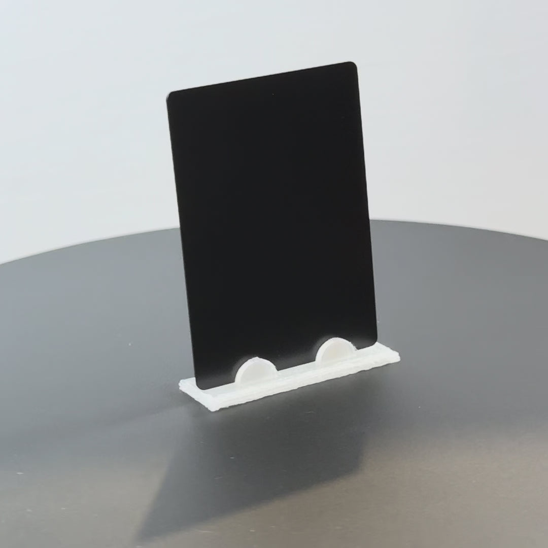 Stainless Steel / Matt Black UV Ready Metal Cards | 88×64×0.8mm (Blanks)