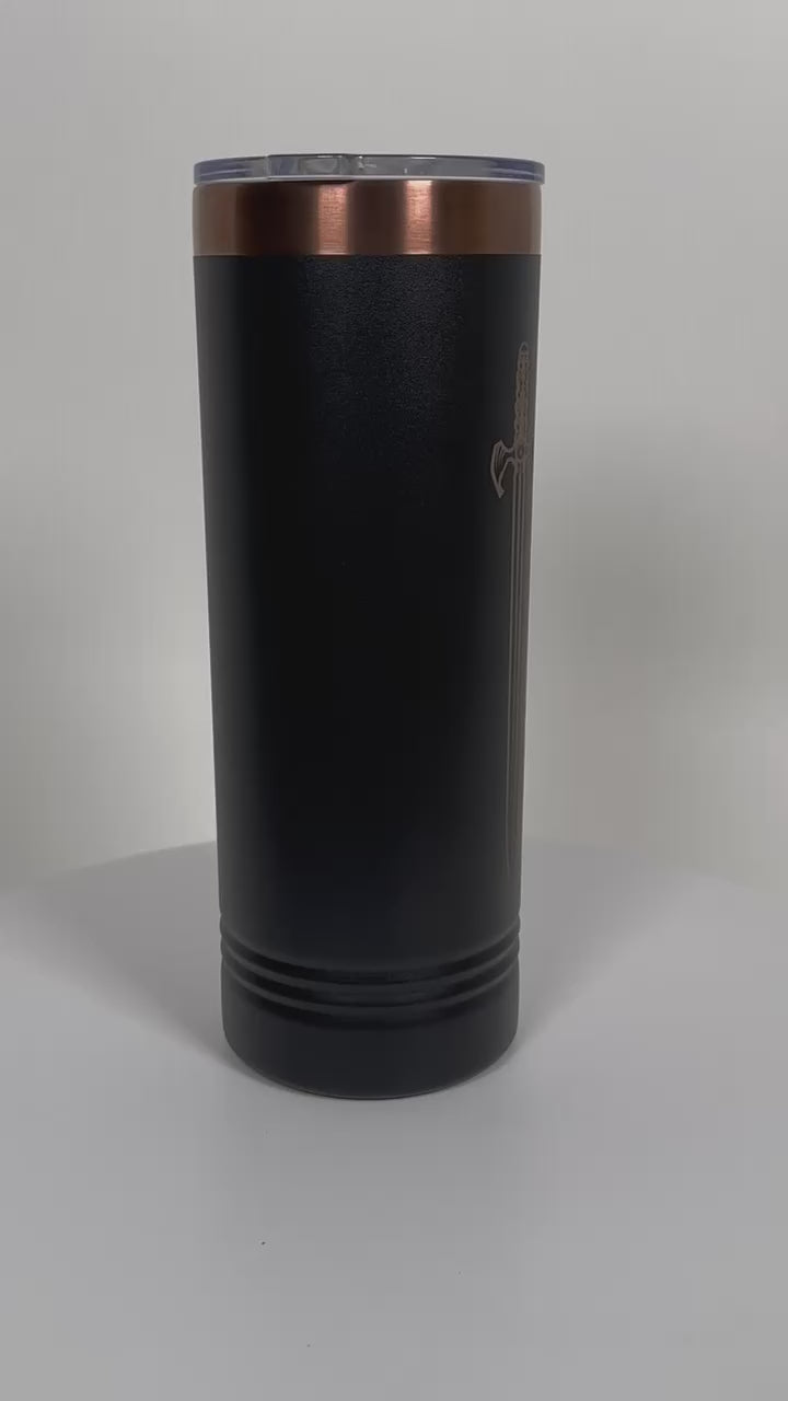 22oz Tumbler | Black/Rose Gold | Sword